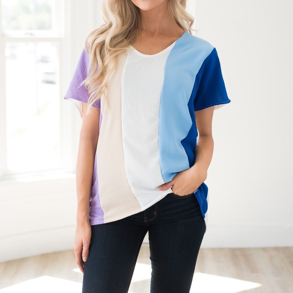 BOGO Colorblock Women's Top - Picture 1 of 5